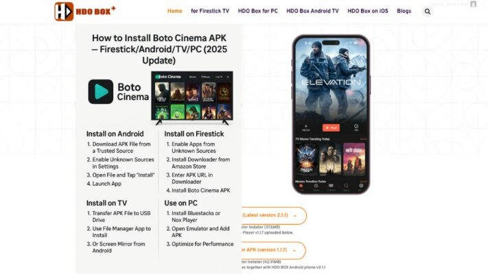 How to Install Boto Cinema APK – Firestick/Android/TV/PC